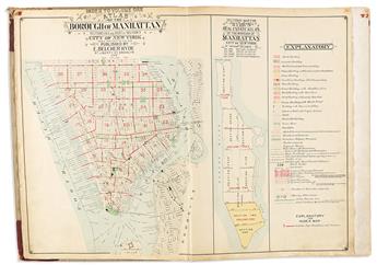 (NEW YORK CITY.) E. Belcher Hyde. Atlas of the Borough of Manhattan, City of New York. Volumes 1-3 (of 4).